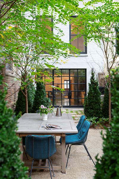  Mid-Century Modern Family Home Patio and Deck. East 84th, Upper East Side by Fawn Galli Interiors.