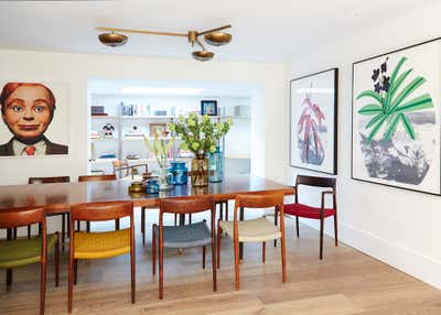 Mid-Century Modern Family Home Dining Room. Townhouse, North London, UK by Peter Mikic Interiors.
