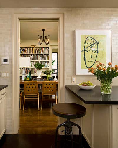 Eclectic Apartment Kitchen. Greenwich Village Prewar  by Glenn Gissler Design.