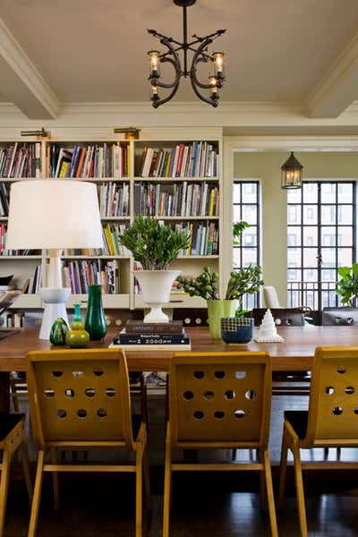  Eclectic Apartment Dining Room. Greenwich Village Prewar  by Glenn Gissler Design.