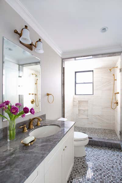  Eclectic Apartment Bathroom. Gramercy Apartment by Fawn Galli Interiors.