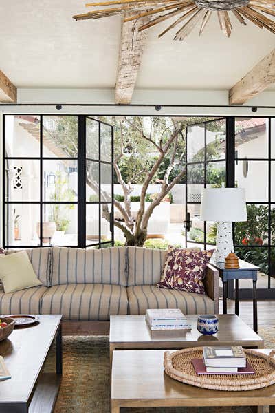  Mediterranean Beach House Living Room. La Jolla Residence by Chris Barrett Design.