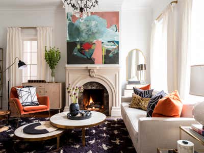  Mid-Century Modern Family Home Living Room. Historic Savannah Townhome by Ashton Taylor Interiors, LLC.