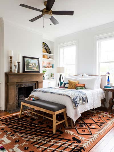  Bohemian Family Home Bedroom. Historic Savannah Townhome by Ashton Taylor Interiors, LLC.