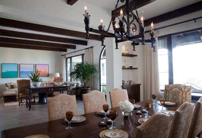  Mediterranean Family Home Dining Room. La Jolla Country Club Drive by Interior Design Imports.