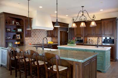  Mediterranean Traditional Family Home Kitchen. La Jolla Country Club Drive by Interior Design Imports.