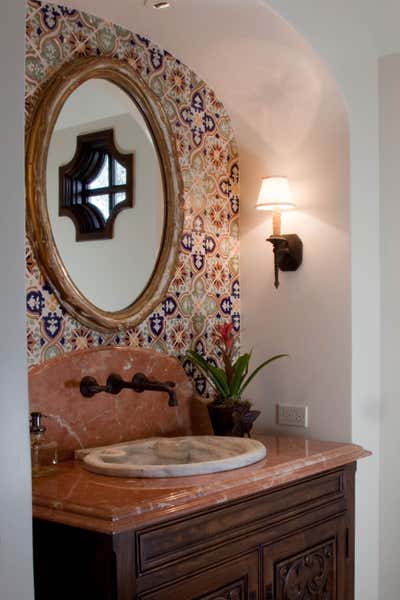  Mediterranean Traditional Family Home Bathroom. La Jolla Country Club Drive by Interior Design Imports.