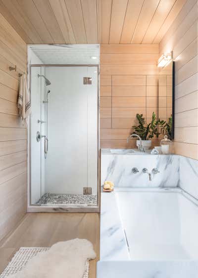  Contemporary Vacation Home Bathroom. Vermont Lake House  by Charlotte Barnes Interior Design & Decoration.