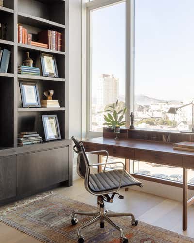  Eclectic Bachelor Pad Office and Study. Pacific Heights Pied-à-terre by ECHE.