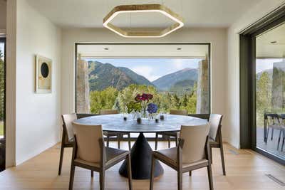  Contemporary Family Home Dining Room. Aspen Home Cottonwood Circle  by Akasha Design Studio.