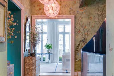  Eclectic Family Home Entry and Hall. Kips Bay Showhouse  by Kati Curtis Design.