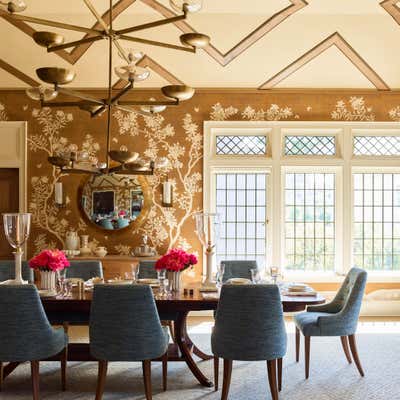  Eclectic Family Home Dining Room. Westchester Modern Tudor by Mendelson Group.