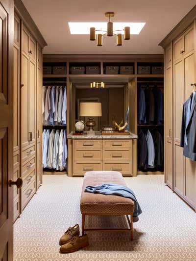 Eclectic Storage Room and Closet. Westchester Modern Tudor by Mendelson Group.