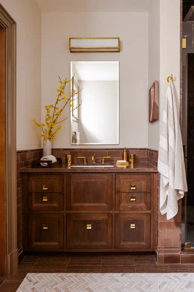  Eclectic Family Home Bathroom. Westchester Modern Tudor by Mendelson Group.