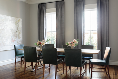  Modern Family Home Dining Room. HISTORIC HEIGHTS by Brandon Fontenot Interiors.