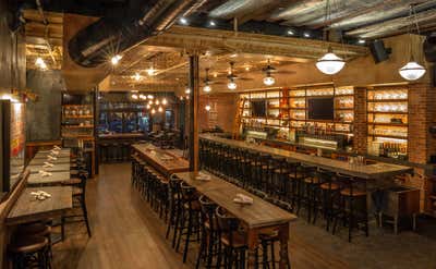  Farmhouse Restaurant Bar and Game Room. Elm Street Taproom by Assembly Design Studio.
