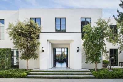  Eclectic Family Home Exterior. Beverly Hills Project by Clint Nicholas Design.