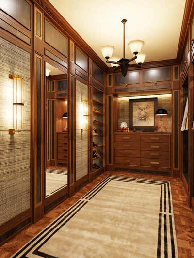 Art Deco Storage Room and Closet. Historic Hillside Estate by Tiller Dawes Design Group.
