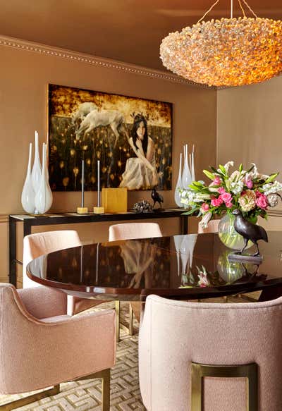  Modern Family Home Dining Room. In Living Glamour by Aida Interior Designs.