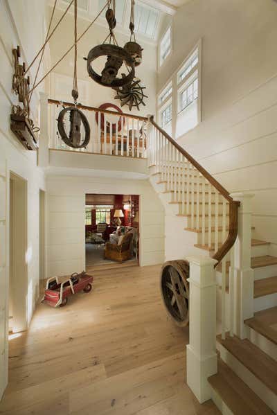 Eclectic Vacation Home Entry and Hall. Bellport by Phillip Thomas Inc..