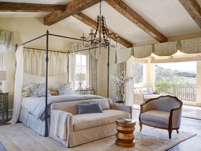  French Family Home Bedroom. French Provencal, Shady Canyon by Ohara Davies Gaetano Interiors.