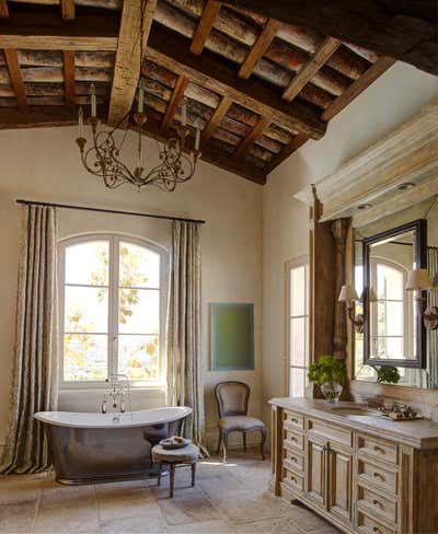  French Family Home Bathroom. French Provencal, Shady Canyon by Ohara Davies Gaetano Interiors.