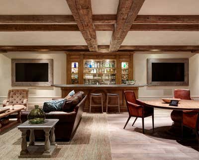 French Bar and Game Room. French Provencal, Shady Canyon by Ohara Davies Gaetano Interiors.