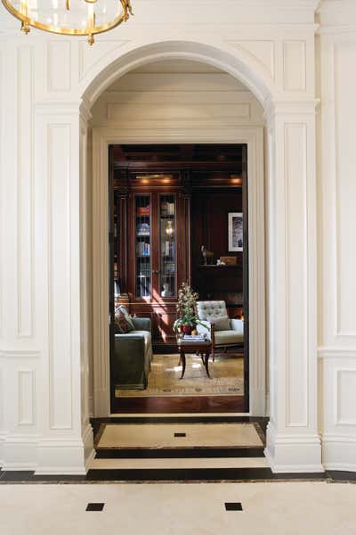  Transitional Family Home Entry and Hall. City House by Philip Mitchell Design LLC.
