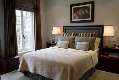  Transitional Family Home Bedroom. City House by Philip Mitchell Design LLC.