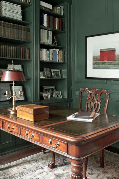 Traditional Office and Study. East Coast Restoration  by Philip Mitchell Design LLC.