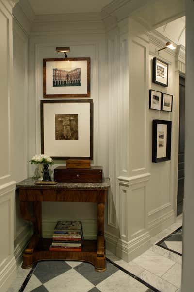  Traditional Apartment Entry and Hall. Penthouse Apartment by Philip Mitchell Design LLC.