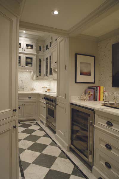 Traditional Apartment Kitchen. Penthouse Apartment by Philip Mitchell Design LLC.