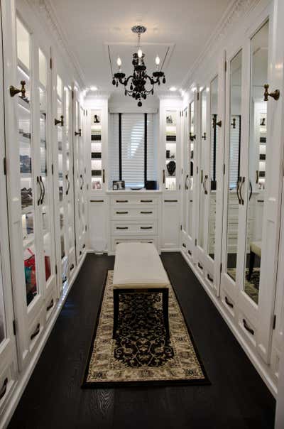  Transitional Vacation Home Storage Room and Closet. Encino CA Residence by Elegant Designs Inc..