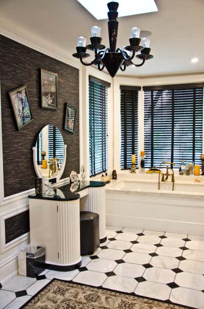  Art Deco Vacation Home Bathroom. Encino CA Residence by Elegant Designs Inc..