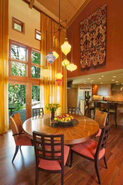  Eclectic Family Home Dining Room. SKILLMAN LANE by Susan E. Brown Interior Design.