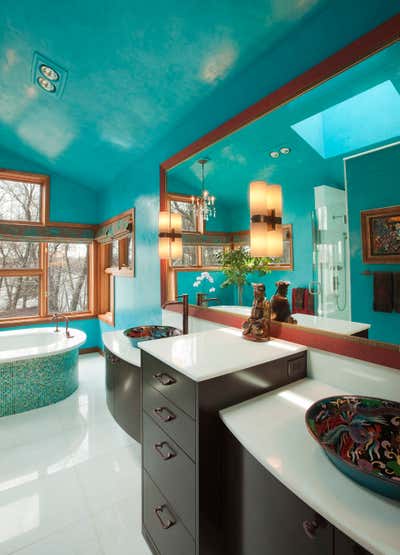  Transitional Family Home Bathroom. SKILLMAN LANE by Susan E. Brown Interior Design.