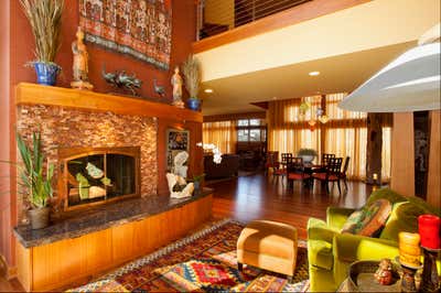  Asian Moroccan Family Home Living Room. SKILLMAN LANE by Susan E. Brown Interior Design.