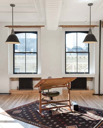  Industrial Organic Apartment Workspace. industrial cast iron soho loft - grand street by Becky Shea Design.