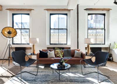  Industrial Living Room. industrial cast iron soho loft - grand street by Becky Shea Design.