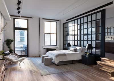  Industrial Bedroom. industrial cast iron soho loft - grand street by Becky Shea Design.