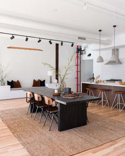  Industrial Dining Room. industrial cast iron soho loft - grand street by Becky Shea Design.