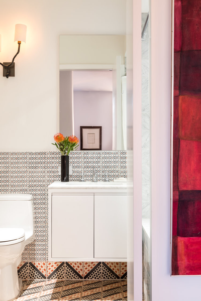  Mediterranean Apartment Bathroom. Chelsea High-Rise by Patrick McGrath Design.
