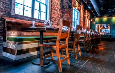  Rustic Restaurant Dining Room. Loco Taqueria & Oyster Bar by Assembly Design Studio.