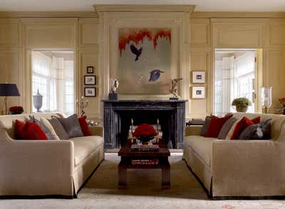 Traditional Mixed Use Living Room. Thorndale Library by Frank Ponterio Interior Design.