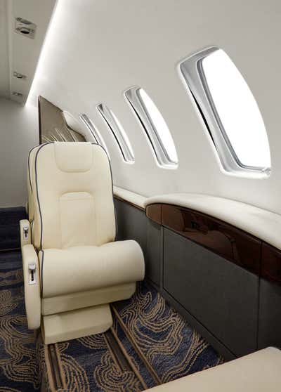  Contemporary Transportation Meeting Room. Private Jet by Frank Ponterio Interior Design.