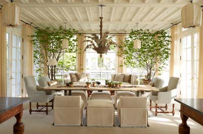 Traditional Mixed Use Dining Room. Lansdowne Conservatory by Frank Ponterio Interior Design.