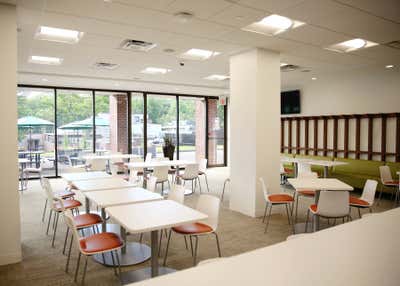 Modern Office Dining Room. Celgene Cafe by Rosen Kelly Conway Architecture & Design.