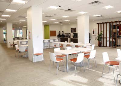  Modern Office Dining Room. Celgene Cafe by Rosen Kelly Conway Architecture & Design.