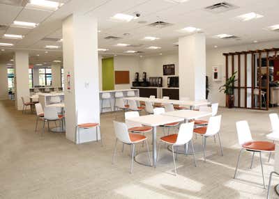 Modern Office Dining Room. Celgene Cafe by Rosen Kelly Conway Architecture & Design.