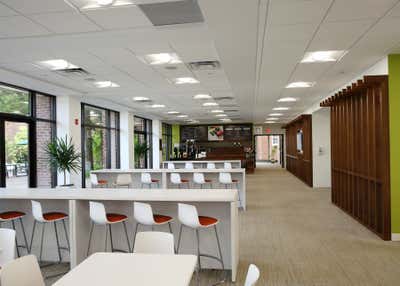 Modern Office Open Plan. Celgene Cafe by Rosen Kelly Conway Architecture & Design.